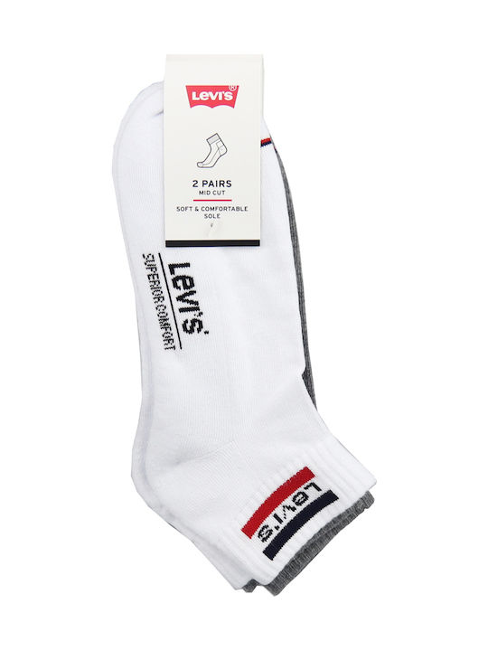 Levi's Sportswear Logo Men's Socks Grey / White 2Pack