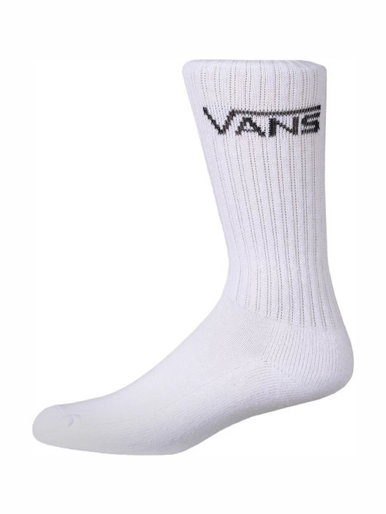 Vans Classic Crew Ανδρικές Μονόχρωμες Κάλτσες Λευκές 3Pack