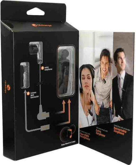 iXchange UA-28 In-Ear Bluetooth-Freisprecheinrichtung Kopfhörer Revers Orange