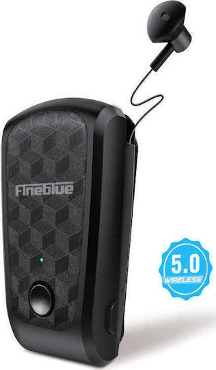 Fineblue FQ-10R PRO Earbud Bluetooth Handsfree Ακουστικό Πέτου Μαύρο