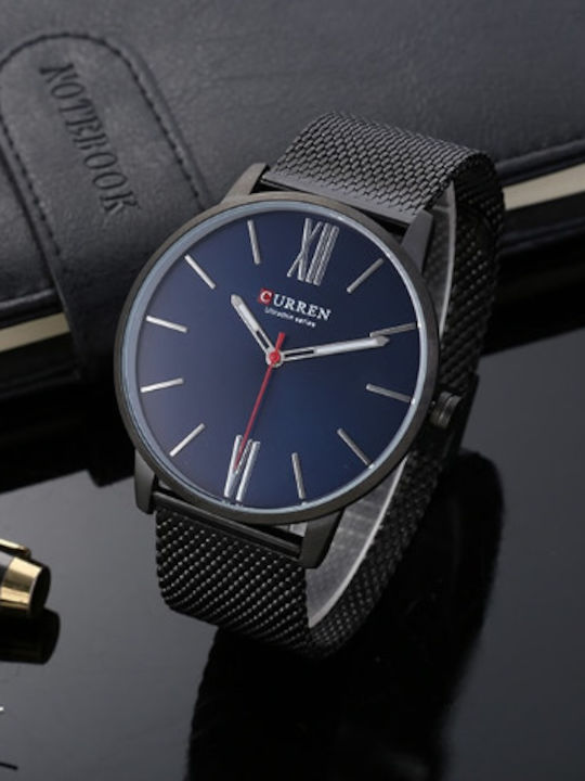 Curren Herrenuhr 42mm Batterie mit Metallarmband Blue