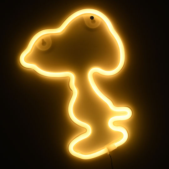 GloboStar Neon Φωτιστικό Snoopy LED Θερμό Λευκό Φιγούρα GloboStar Neon Φωτιστικό Snoopy LED Θερμό Λευκό Φιγούρα