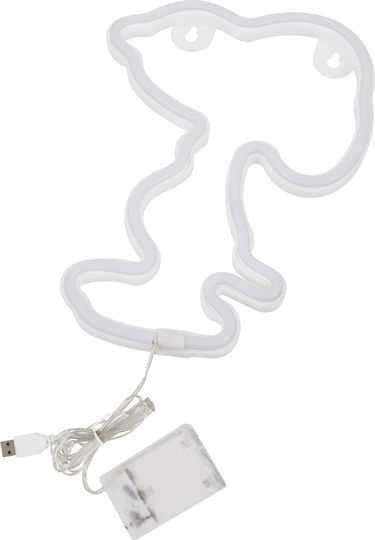 GloboStar Neon Διακοσμητικό Φωτιστικό Snoopy LED Θερμό Λευκό 2700K Φιγούρα