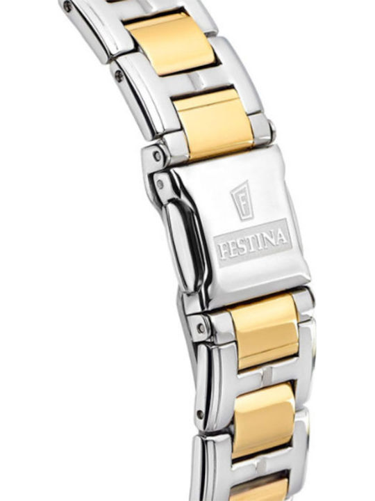 Festina Women's Watch Chronograph with Gold Metal Bracelet