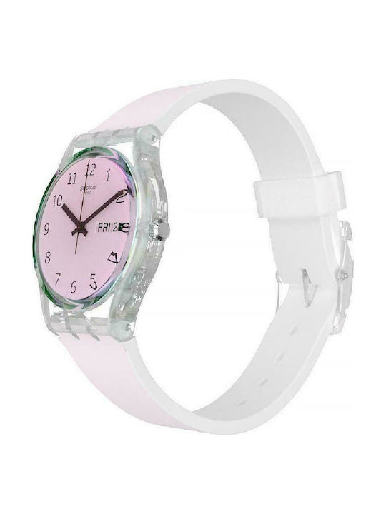 Swatch Ultrarose Ceas de Damă cu Roz Curea din Cauciuc