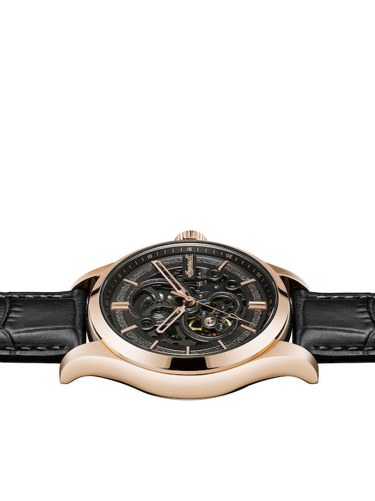 Ingersoll Armstrong Automatic Men's Watch 46mm Chronograph Automatic with Black Leather Strap