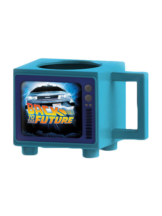 Pyramid International Retro TV: Back to the Future Wärmewechsel Tasse Keramik Blau 500ml 1Stück