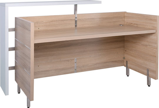 Woodwell Project Επαγγελματικό Γραφείο Υποδοχής Π180xΒ75xΥ110cm