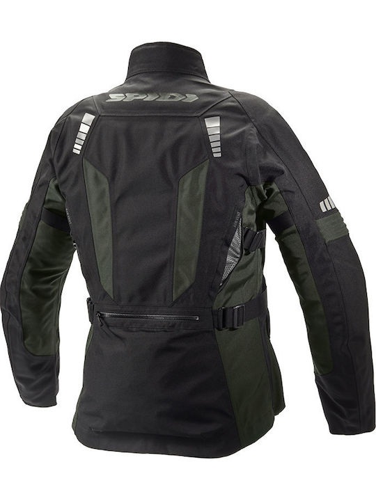 Spidi Outlander H2OUT Winter Herren Motorradjacke Wasserdicht Black/Green 449