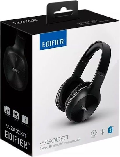 Edifier W800BT Plus Wireless / Wired Over Ear Headphones with 55 Hours Playing Time Black