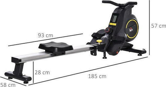 HomCom Rowing Machine with Magnetic Braking System Maximum Weight Limit 120kg