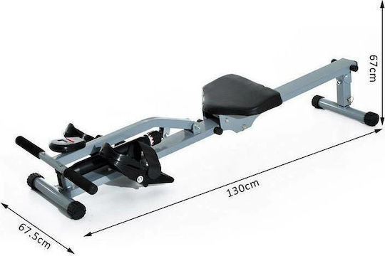 HomCom Rowing Machine with Hydraulic Braking System Maximum Weight Limit 110kg