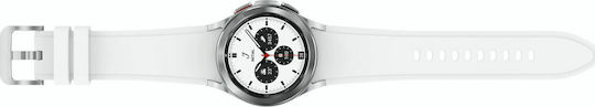 Samsung Galaxy Watch4 Classic Bluetooth 4G Неръждаема стомана 42мм Водоустойчив с eSIM и Пулсомер (Silver)
