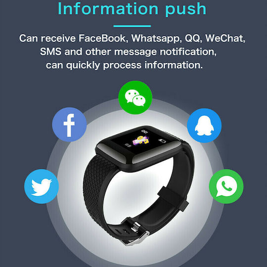 D13 54mm Smartwatch with Heart Rate Monitor (Black)