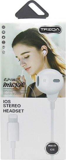Treqa EP-735 Earbuds Handsfree with Lightning Connector White