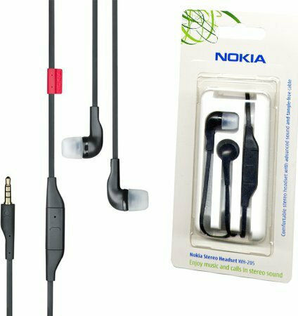 Nokia WH-205 In-Ear Freihändig Kopfhörer mit Stecker 3.5mm Schwarz