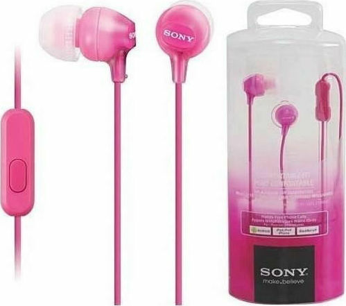 Sony MDR-EX15AP In-ear Handsfree with 3.5mm Connector Pink