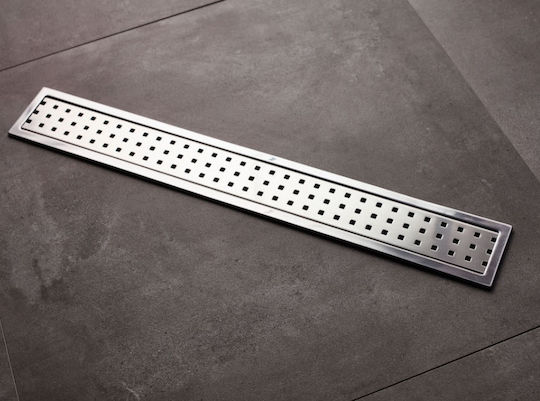Tema Stainless Steel Floor Channel with 50mm Outlet and 80cm Length Silver