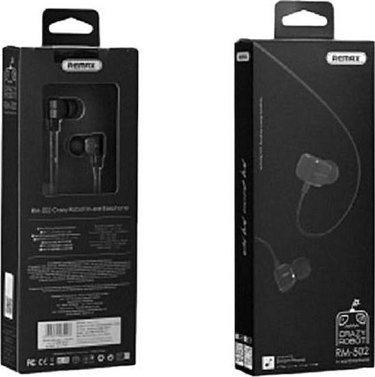 Remax RM-502 În ureche Handsfree cu două căști cu mufă 3.5mm Negru