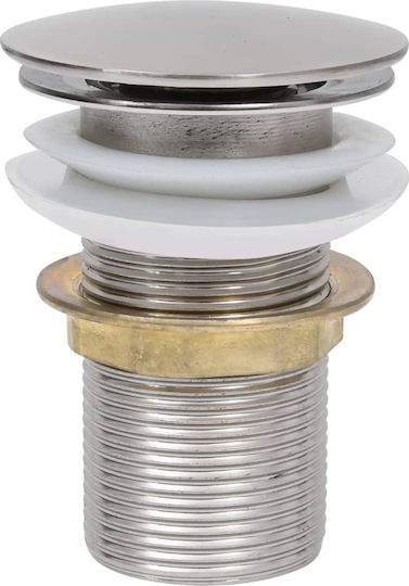 vidaXL Cupru Supapă Chiuveta cu Preaplin, Ieșire 40mm și Dimensiune 6.4x6.4cm Argintiu