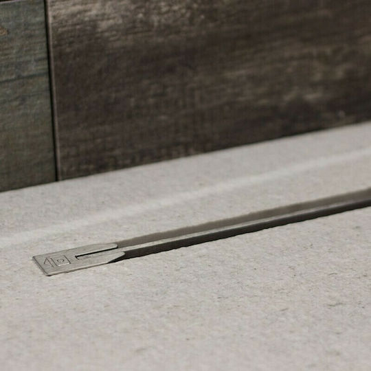 Karag Confluo Slim Ανοξείδωτο Κανάλι Δαπέδου με Έξοδο 50χιλ. και Μήκος 85εκ. Ασημί