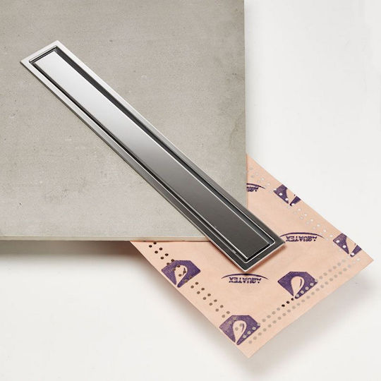 Tema Stainless Steel Floor Channel with 50mm Outlet and 80cm Length Silver