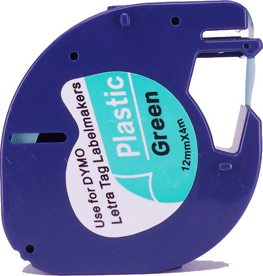 Dymo 91204 Ταινία Ετικετογράφου 4m x 12mm σε Πράσινο Χρώμα Συμβατή με Dymo LetraTag/LT, Casio XR(EZ-Label)