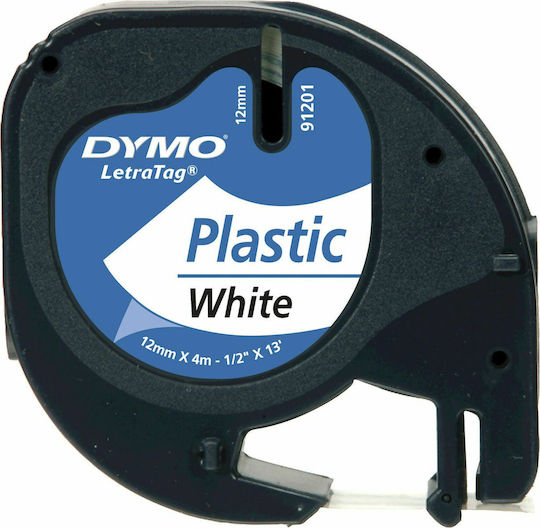 Dymo 91221 Label Maker Tape 4m x 12mm in White Colour