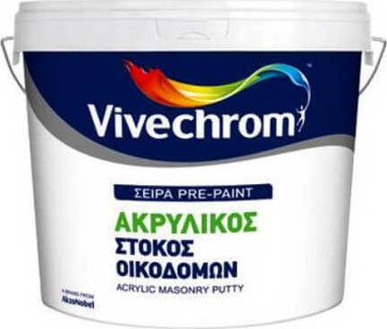 Vivechrom Στόκος Γενικής Χρήσης Έτοιμος / Ακρυλικός Οικοδόμων Λευκός 800gr