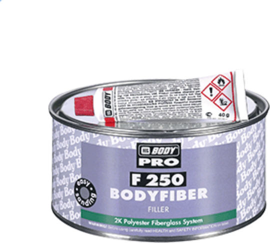 HB Body Bodyfiber F250 General Purpose Filler Polyester with Glass Fibers Green 250gr