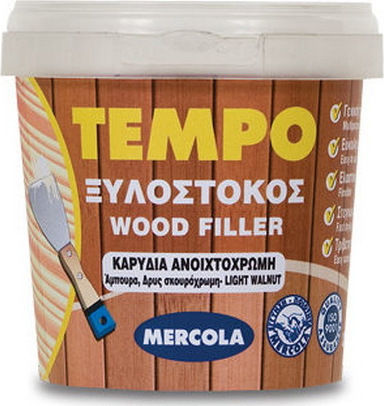 Mercola Tempo Wood Putty Acrylic Dark Walnut 200gr