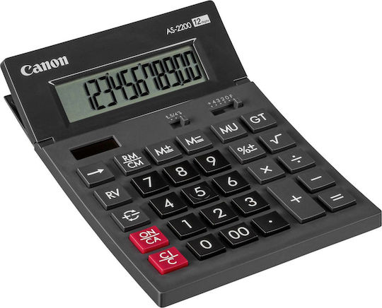 Canon AS-2200 Calculator 12 Digits in Black Color 1pcs