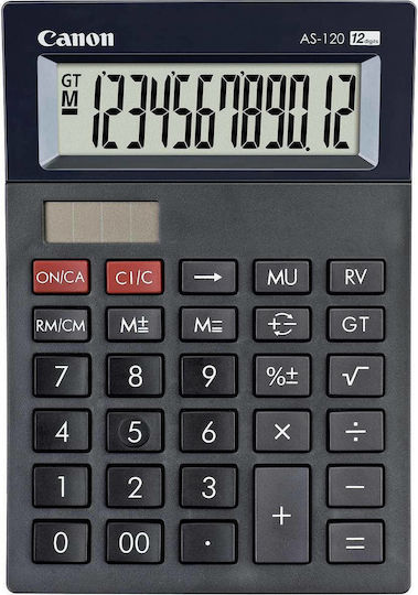 Canon AS-120 Calculator 12 Digits in Black Color 1pcs