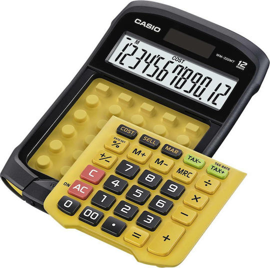 Casio Calculator 12 Digits in Yellow Color 1pcs