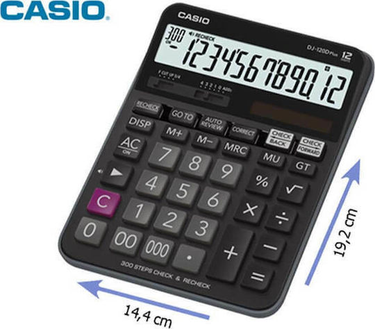 Casio Calculator 12 Digits in Black Color 1pcs