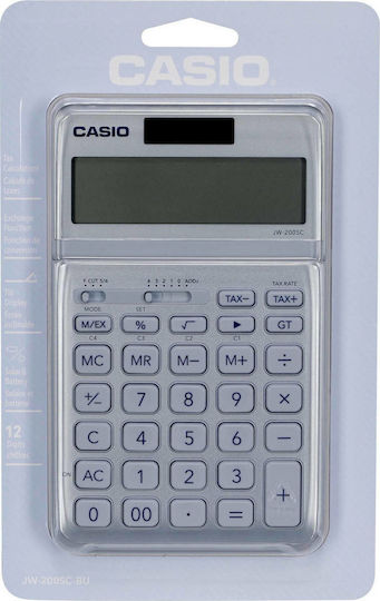 Casio JW-200SC Калкулатор Счетоводство 12 Цифри в Светлосин Цвят 1бр