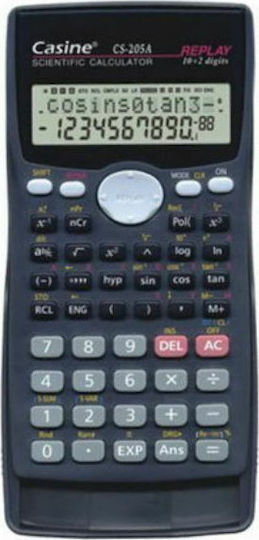 Casine CS-205 Αριθμομηχανή Επιστημονική 10 Ψηφίων σε Μαύρο Χρώμα