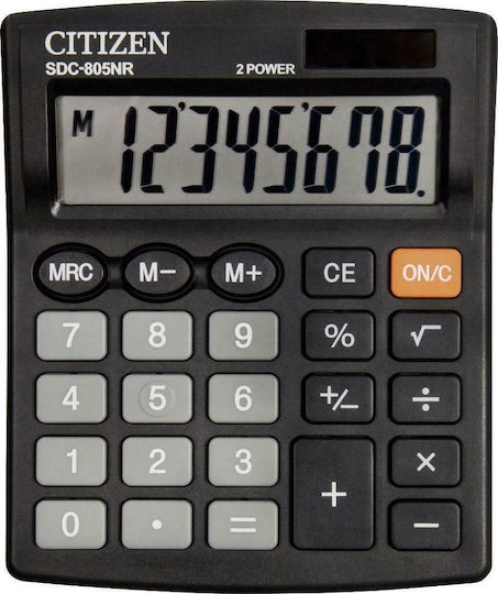 Citizen SDC-805NR Calculator 8 Digits in Black Color 1pcs