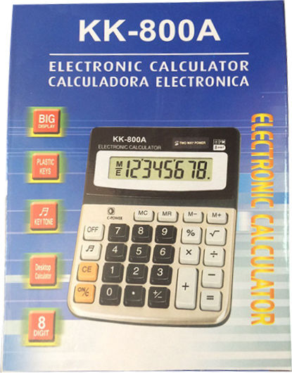 Kenko KK-800A Αριθμομηχανή 8 Ψηφίων σε Λευκό Χρώμα