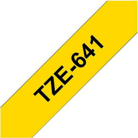 Brother Ταινία Ετικετογράφου 8m x 18mm σε Κίτρινο Χρώμα Συμβατή με Brother TZe/TZ