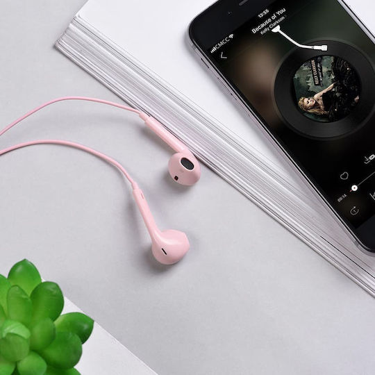 Hoco M55 Earbuds Handsfree with 3.5mm Connector Pink