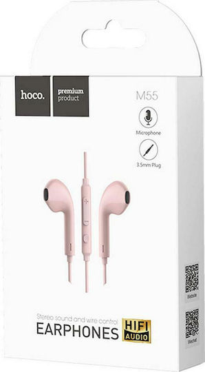 Hoco M55 Earbuds Handsfree with 3.5mm Connector Pink