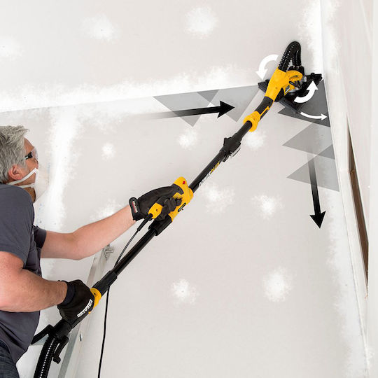 PowerPlus Telescopic Power Disc Sander for Drywall 710W with Dust Suction Capability H0477