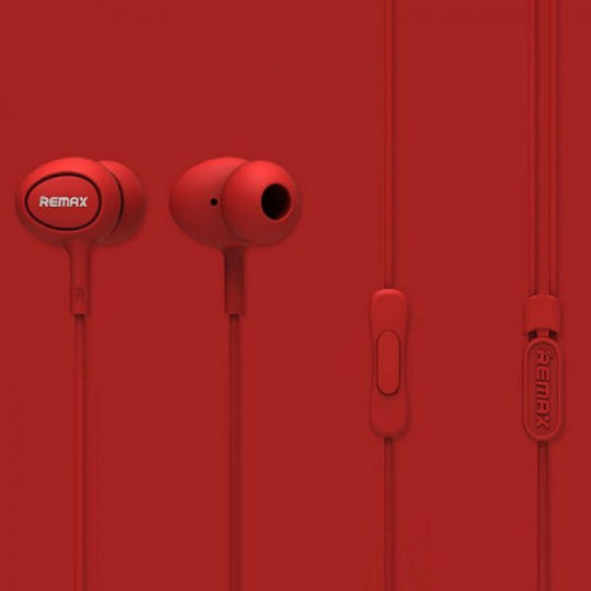 Remax RM-515 In-Ear Freihändig Kopfhörer mit Stecker 3.5mm Rot