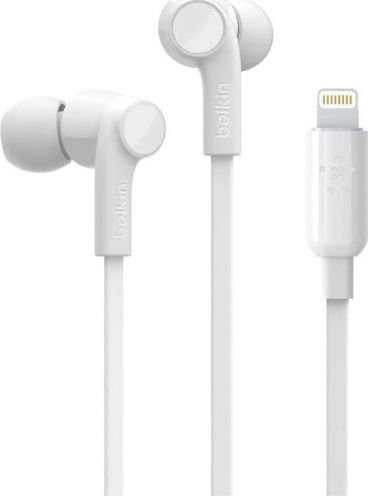 Belkin Rockstar Lightning In-ear Handsfree με Βύσμα Lightning Λευκό
