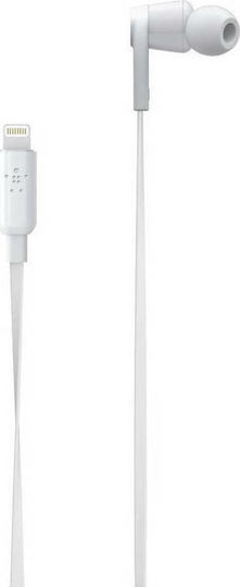 Belkin Rockstar Lightning In-ear Handsfree με Βύσμα Lightning Λευκό