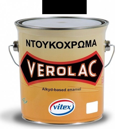 Vitex Βερνικόχρωμα Αντιδιαβρωτικό Διαλύτου Verolac 0.375lt Μαύρο Ματ