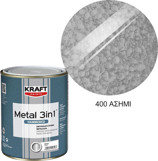 Kraft Varnish Colour Corrosion Inhibitor Solvent Metal 3IN1 0.75lt Silver Wrought