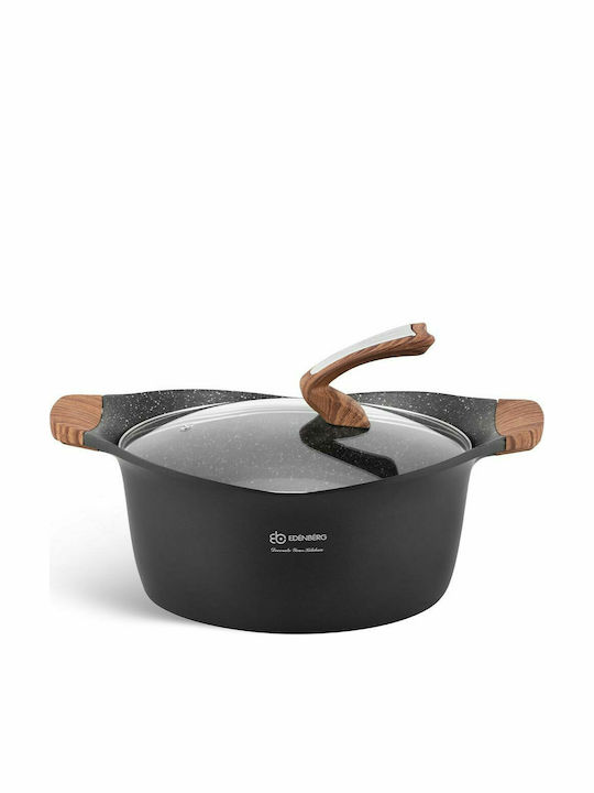 Edenberg Cookware Set of Aluminum with Non-stick Coating Black 15pcs