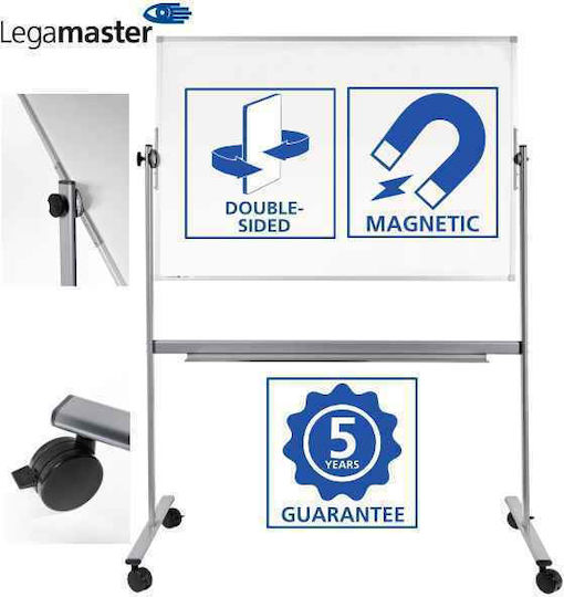 Legamaster Economy Magnetic Wheeled Dry Erase Board 90x120cm